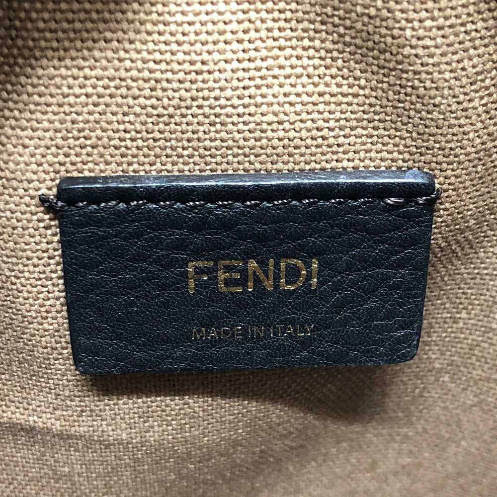 FENDI Shoulder Bag 8BS010 Canvas / leather multicolor Zucca Bucket bag Women Used Authentic