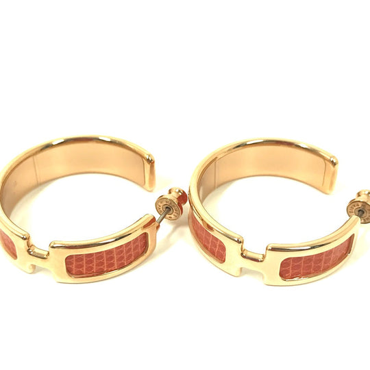 HERMES Pierce metal Orange Accessories Olympe Women Used Authentic
