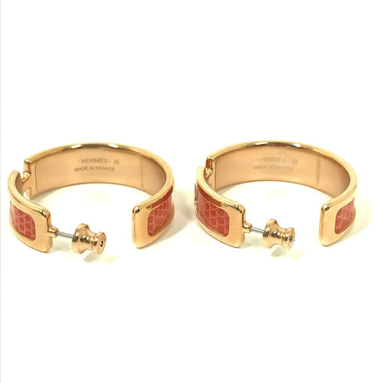 HERMES Pierce metal Orange Accessories Olympe Women Used Authentic