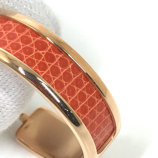 HERMES Pierce metal Orange Accessories Olympe Women Used Authentic