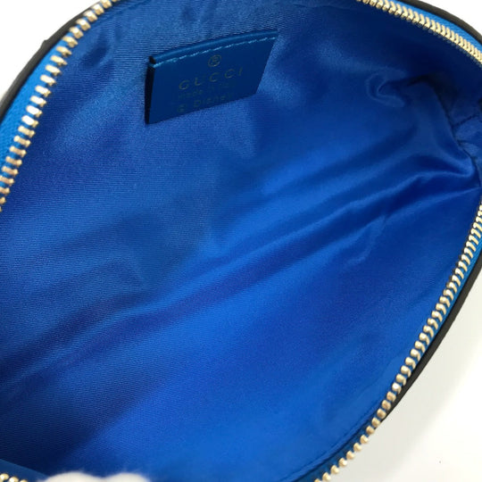 GUCCI pencil case 662129 GG canvas / leather Beige x blue Disney collaboration Donald duck Women Used Authentic