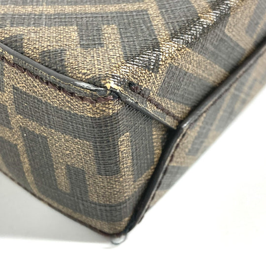 FENDI Clutch bag 7VA564 Leather / canvas Brown Zucca logo mens Used Authentic