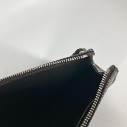 FENDI Clutch bag 7VA564 Leather / canvas Brown Zucca logo mens Used Authentic