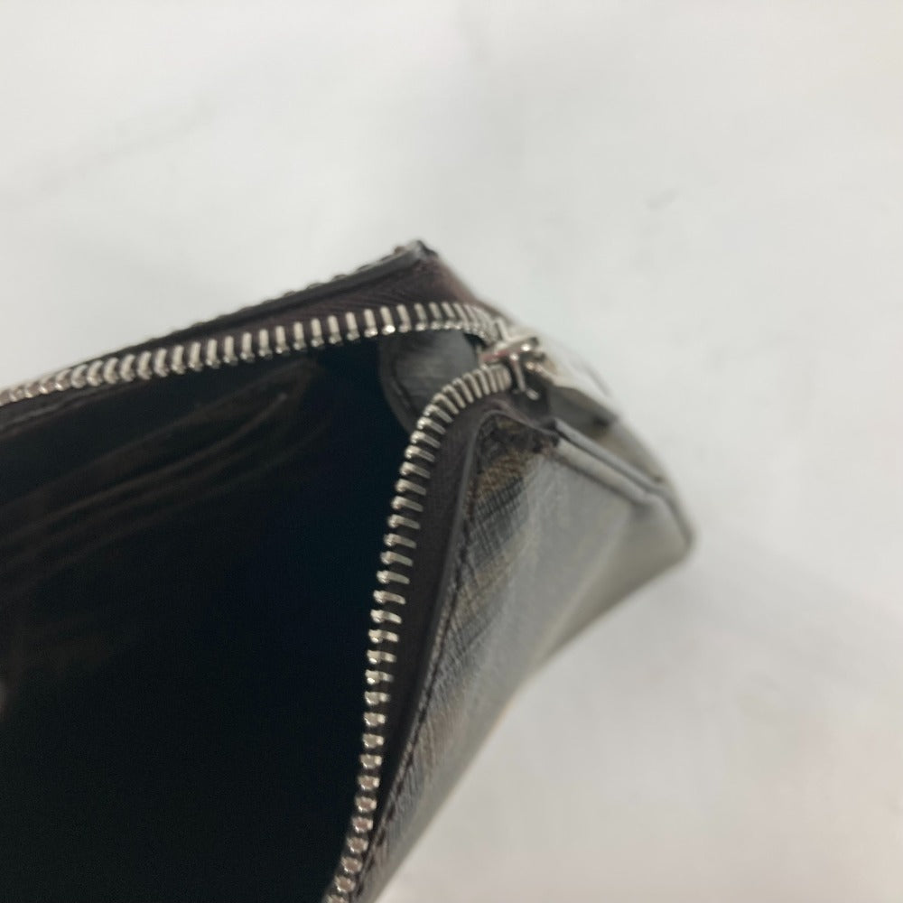 FENDI Clutch bag 7VA564 Leather / canvas Brown Zucca logo mens Used Authentic