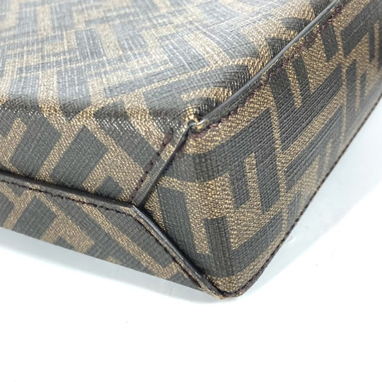 FENDI Clutch bag 7VA564 Leather / canvas Brown Zucca logo mens Used Authentic