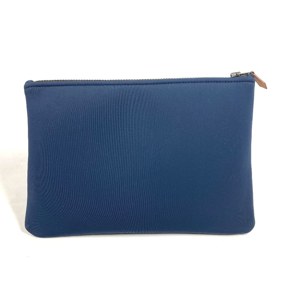HERMES Pouch polyamide Navy Flat pouch Neoban Pouch MM Women Used Authentic