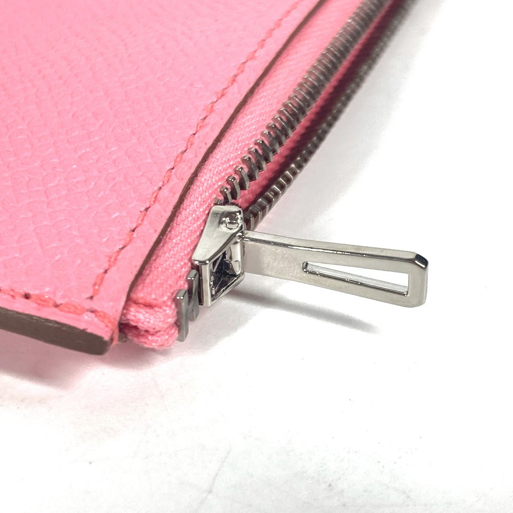 HERMES Clutch bag Epsom Brown x pink With porch Calvi GM unisex(Unisex) Used Authentic
