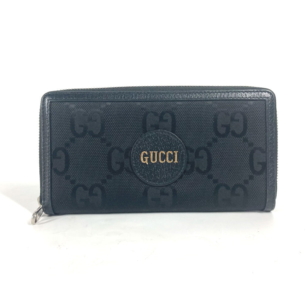 GUCCI Long Wallet Purse 625576 Nylon / leather black logo Off The Grid mens Used Authentic