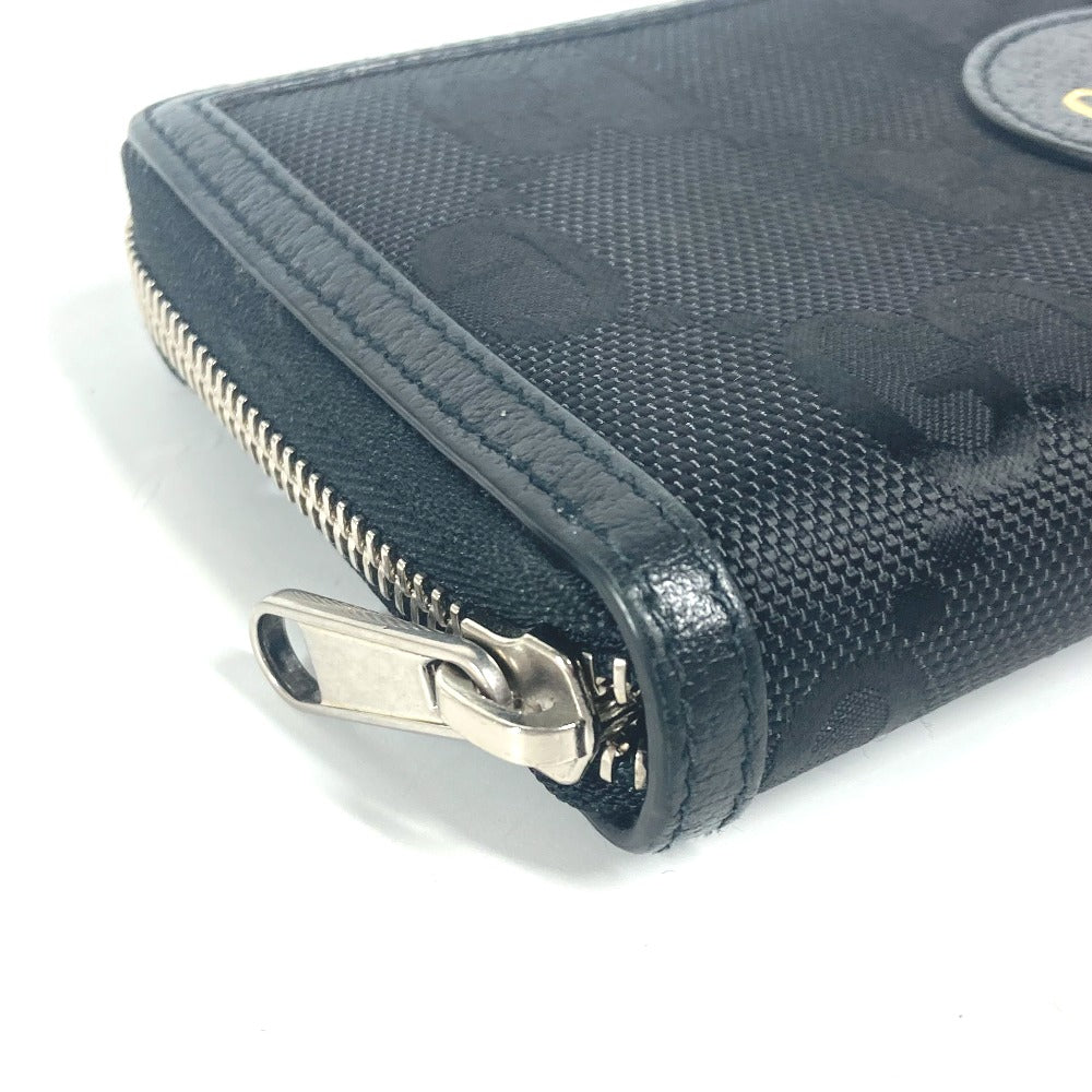 GUCCI Long Wallet Purse 625576 Nylon / leather black logo Off The Grid mens Used Authentic