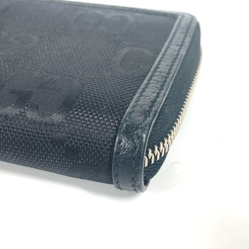 GUCCI Long Wallet Purse 625576 Nylon / leather black logo Off The Grid mens Used Authentic