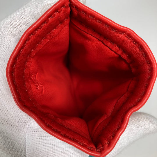 HERMES Pouch Anyo Miro Red x blue purse Pochette pillow PM Women Secondhand Authentic