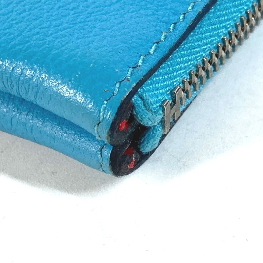 HERMES Pouch Evercolor blue flat Atto GM Women(Unisex) Used Authentic