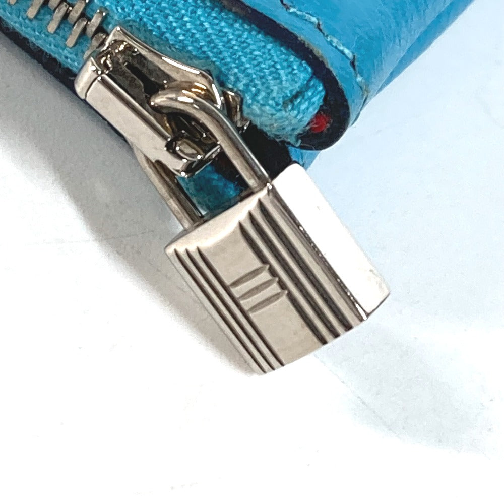 HERMES Pouch Evercolor blue flat Atto GM Women(Unisex) Used Authentic