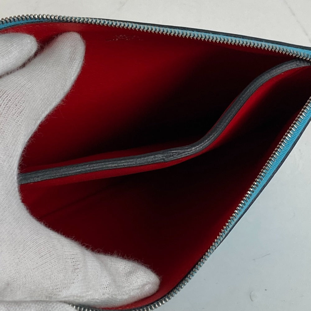 HERMES Pouch Evercolor blue flat Atto GM Women(Unisex) Used Authentic