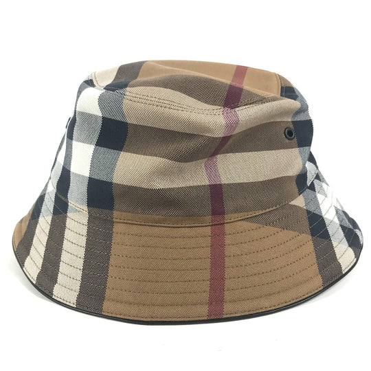 BURBERRY hat 8052981 cotton beige check Women S Used Authentic