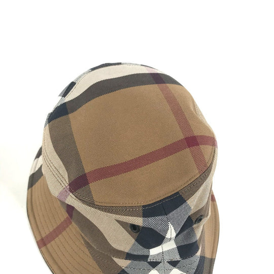 BURBERRY hat 8052981 cotton beige check Women S Used Authentic