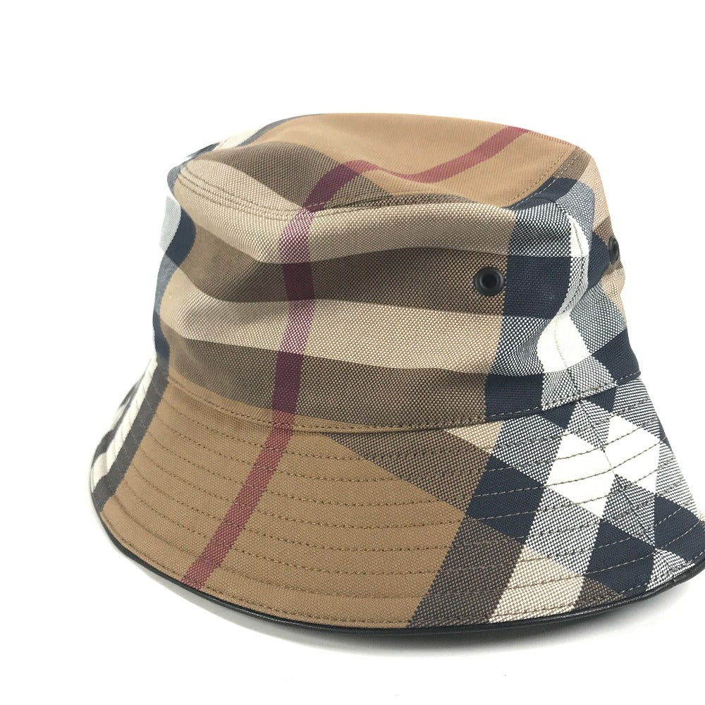 BURBERRY hat 8052981 cotton beige check Women S Used Authentic