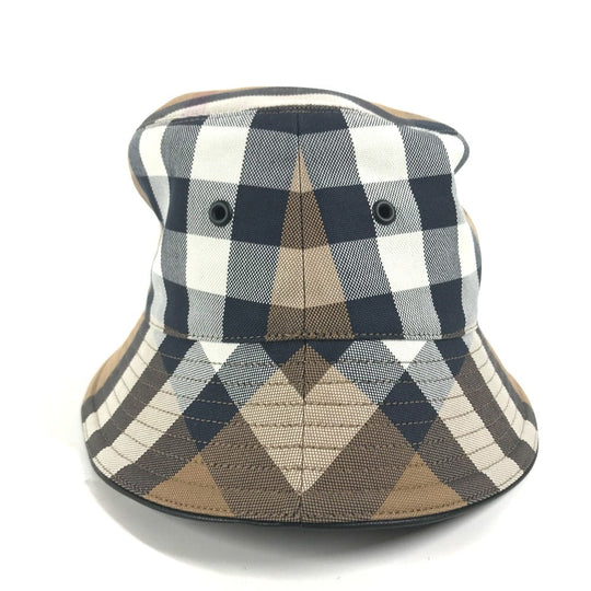 BURBERRY hat 8052981 cotton beige check Women S Used Authentic