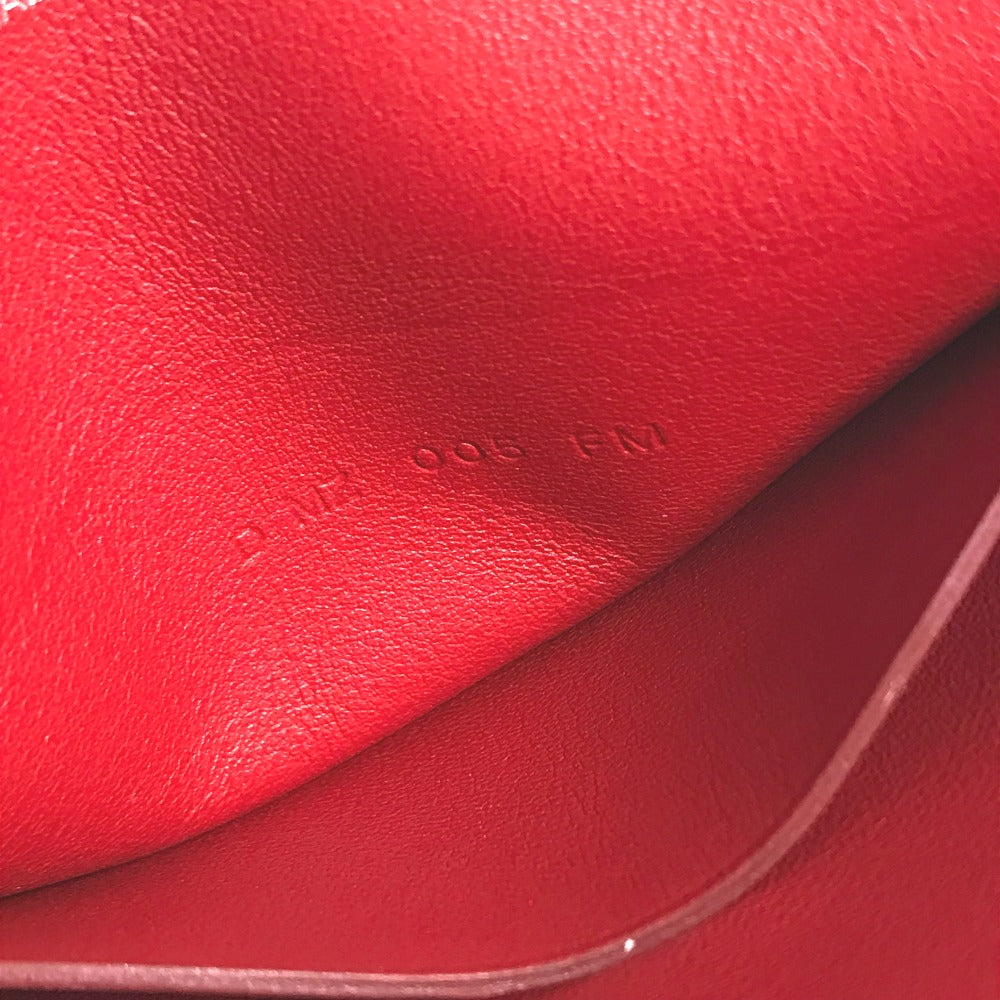 HERMES Pouch leather pink Carre pocket Women Used Authentic