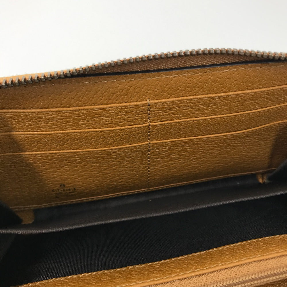 GUCCI Long Wallet Purse 602532 GG Supreme Canvas Beige x brown Mini GG Supreme DISNEY Collaboration Mickey Mouse Women Used Authentic