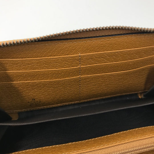 GUCCI Long Wallet Purse 602532 GG Supreme Canvas Beige x brown Mini GG Supreme DISNEY Collaboration Mickey Mouse Women Used Authentic