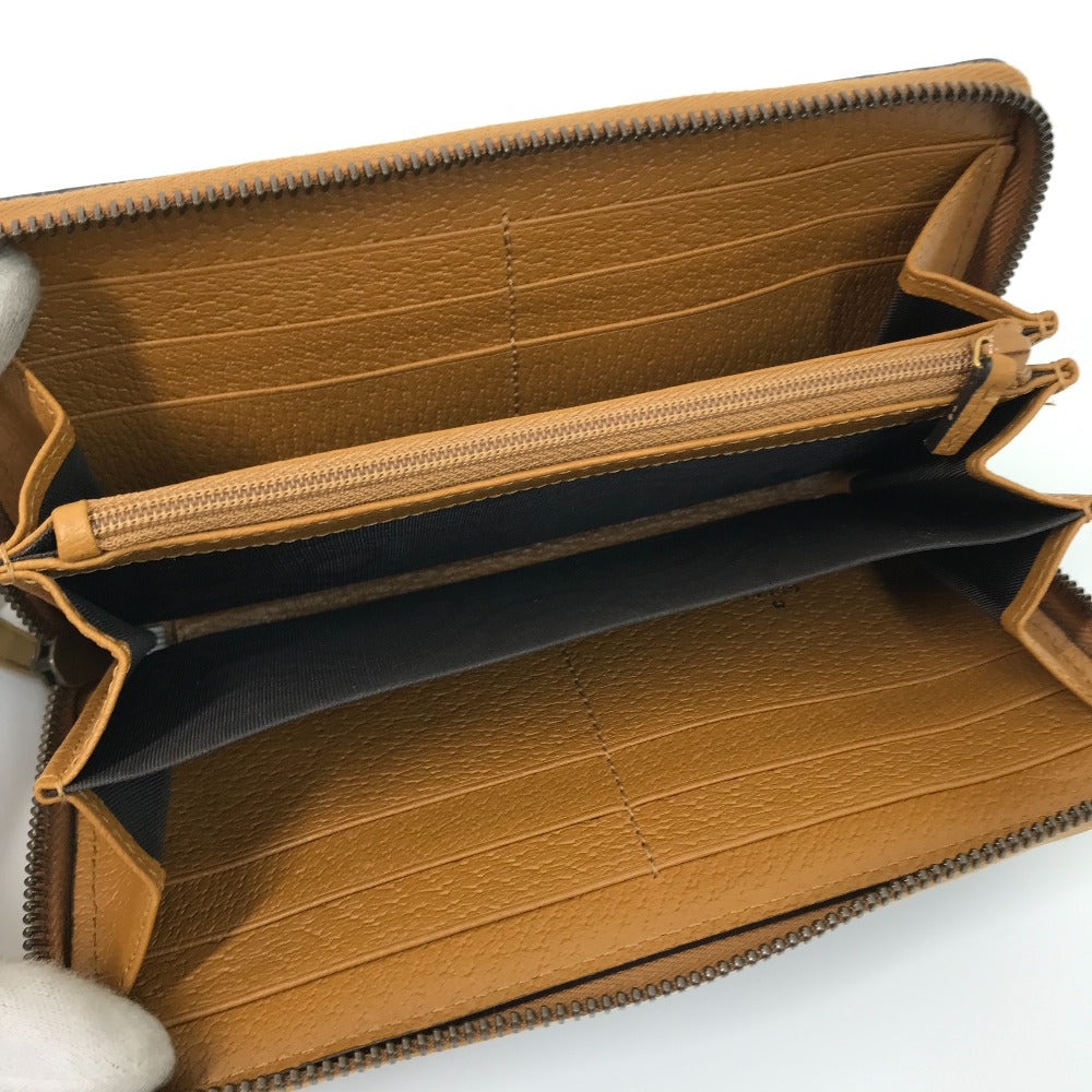 GUCCI Long Wallet Purse 602532 GG Supreme Canvas Beige x brown Mini GG Supreme DISNEY Collaboration Mickey Mouse Women Used Authentic