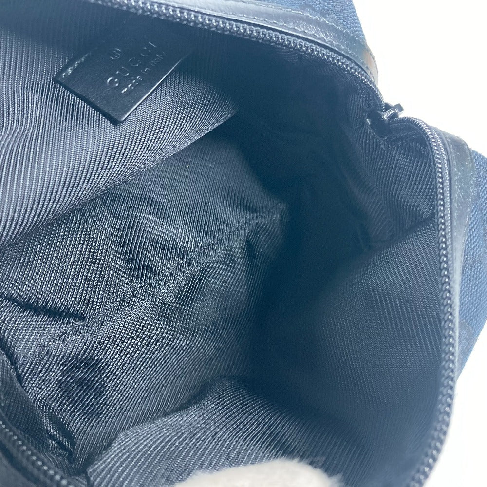 GUCCI Pouch 039.1117 GG canvas black GG Women Used Authentic