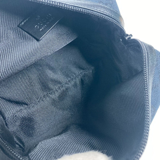 GUCCI Pouch 039.1117 GG canvas black GG Women Used Authentic