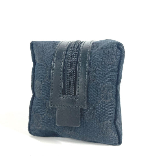 GUCCI Pouch 039.1117 GG canvas black GG Women Used Authentic