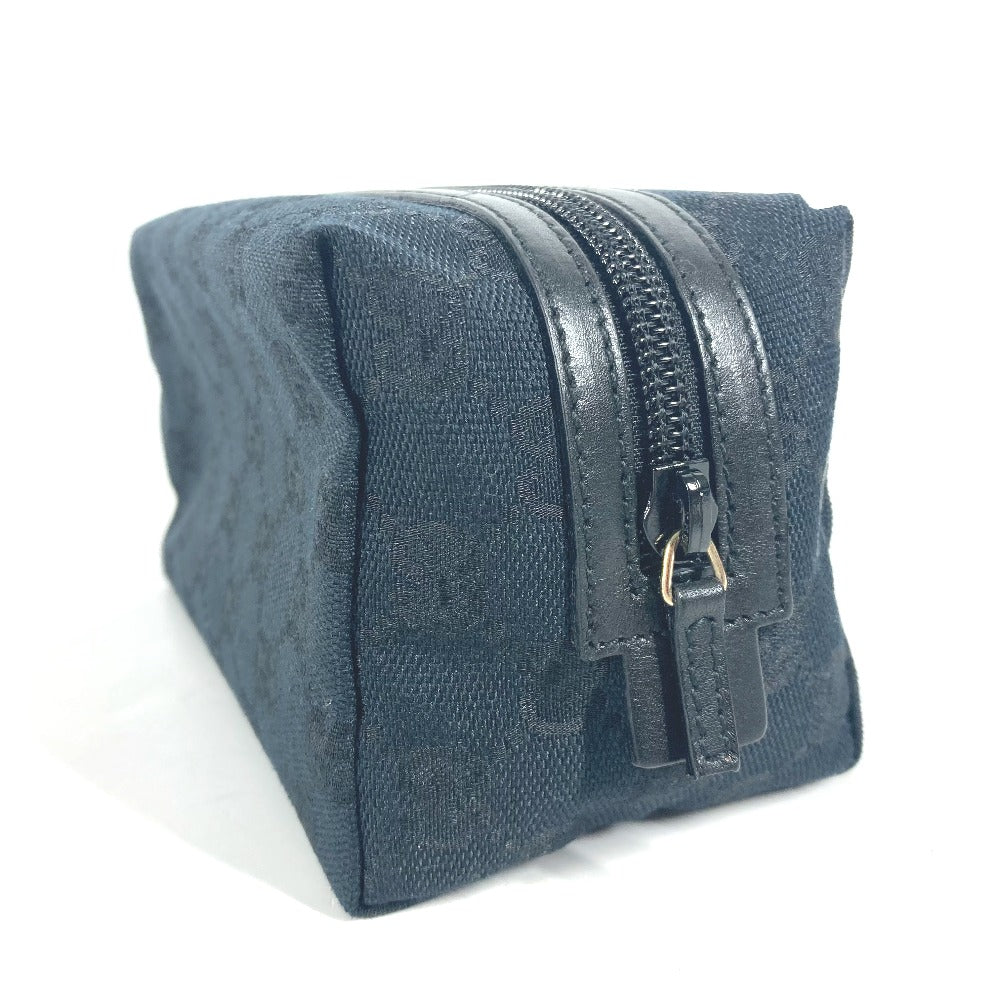 GUCCI Pouch 039.1117 GG canvas black GG Women Used Authentic