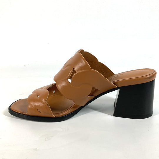 HERMES Sandals leather beige Gabby Women 36.5 Used Authentic