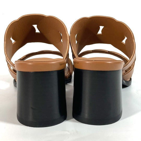 HERMES Sandals leather beige Gabby Women 36.5 Used Authentic