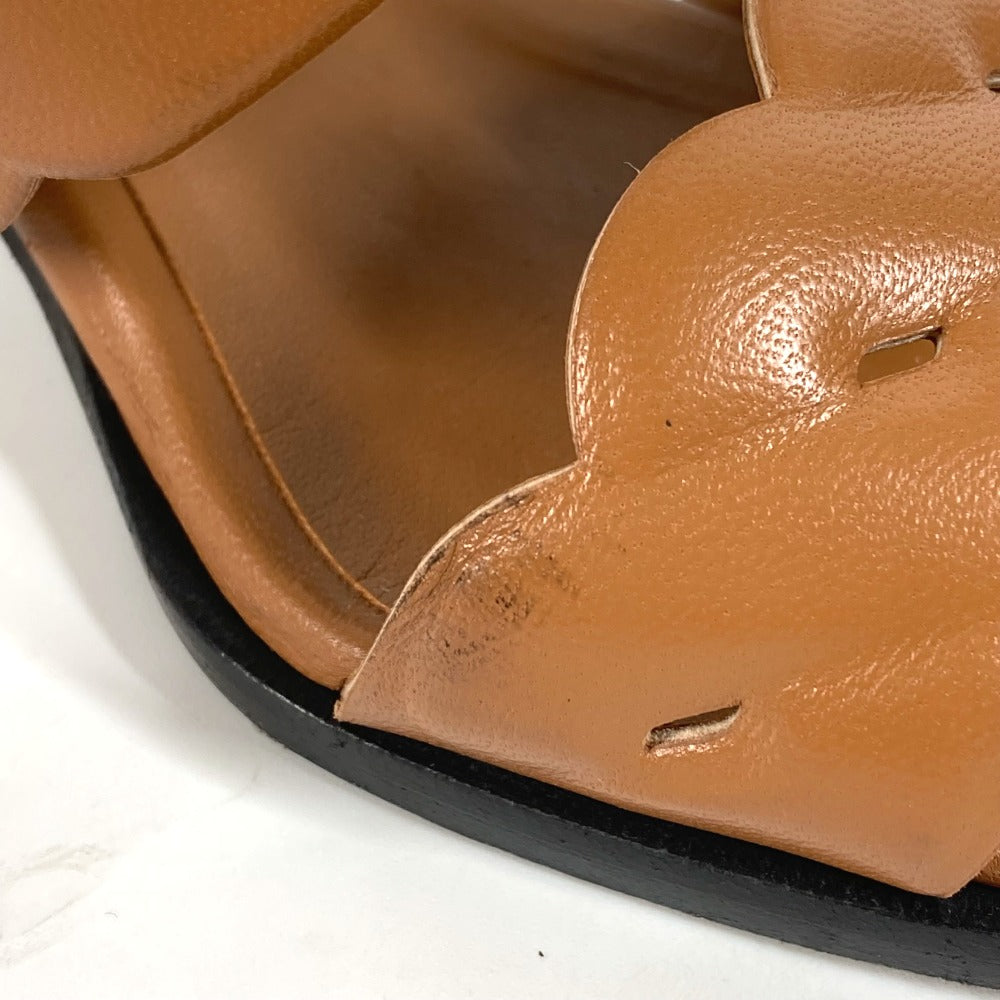 HERMES Sandals leather beige Gabby Women 36.5 Used Authentic