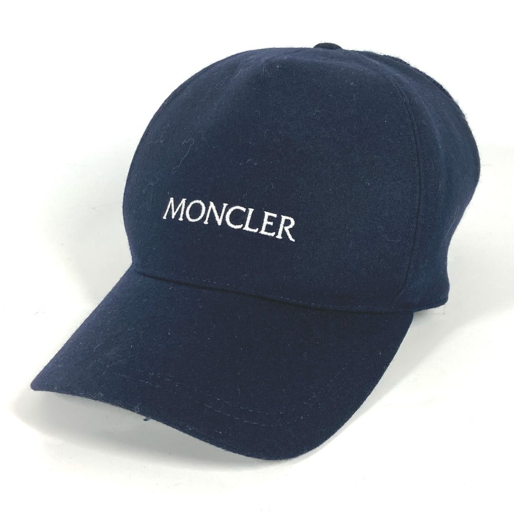 MONCLER cap wool Navy hat cap baseball logo
