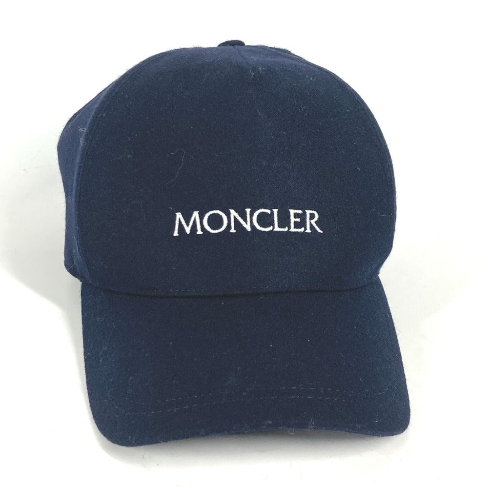 MONCLER cap wool Navy hat cap baseball logo