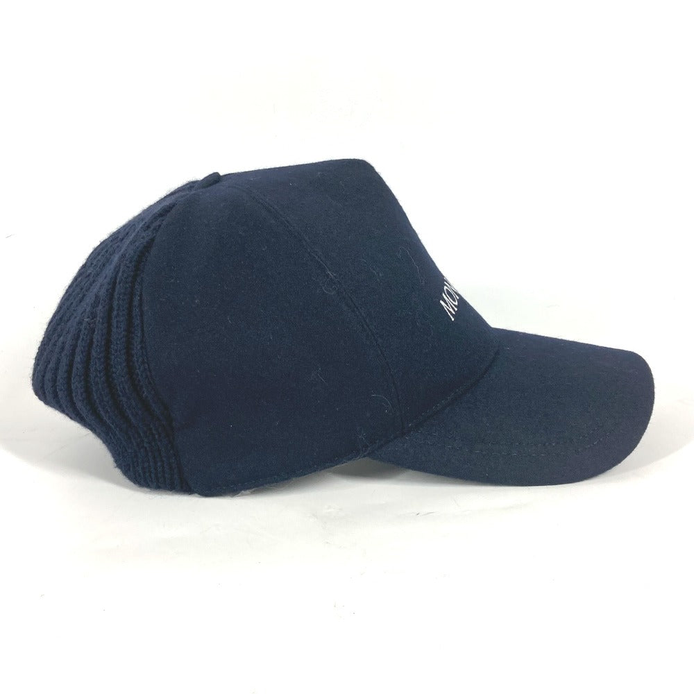 MONCLER cap wool Navy hat cap baseball logo