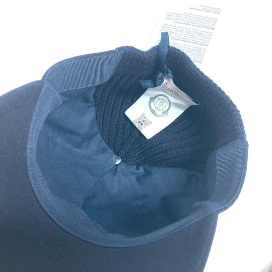 MONCLER cap wool Navy hat cap baseball logo