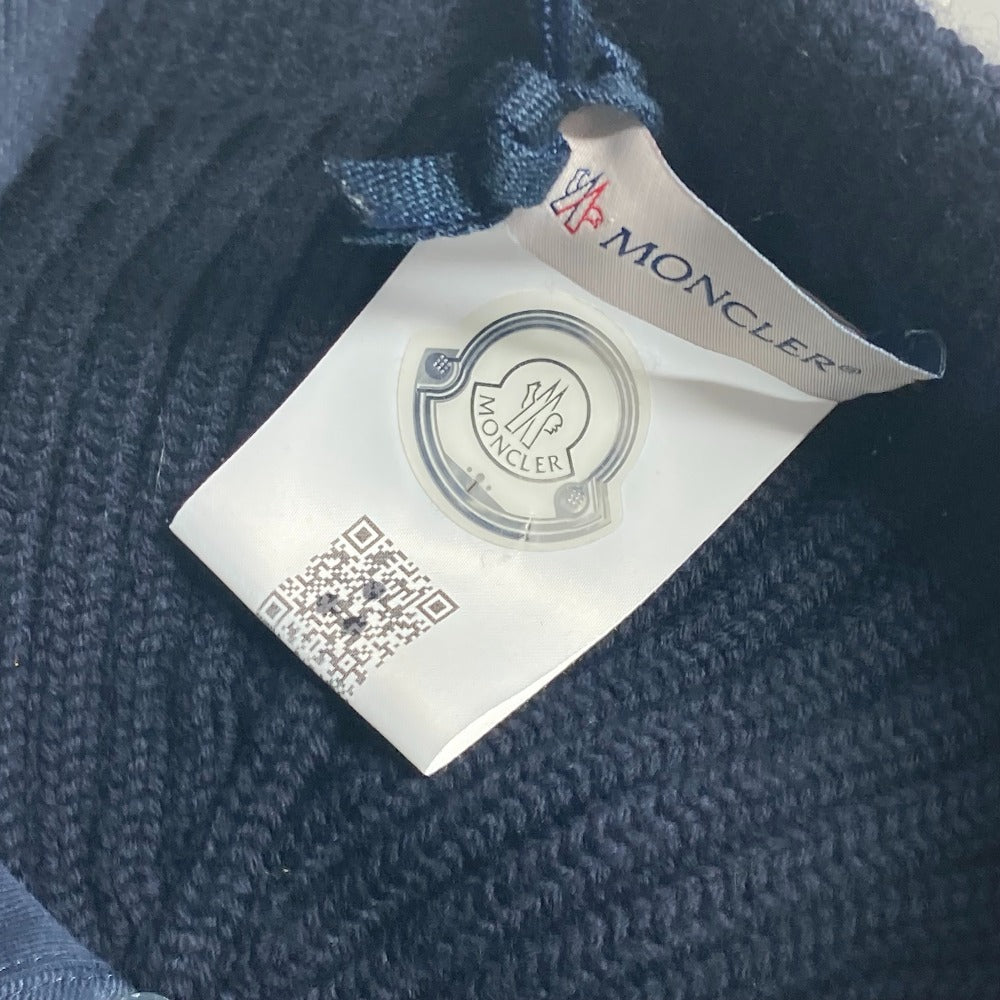 MONCLER cap wool Navy hat cap baseball logo