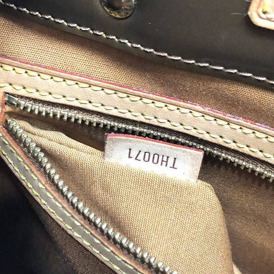 LOUIS VUITTON Tote Bag M91143  Monogram Vernis Brown Monogram Vernis Reed MM Women Secondhand Authentic