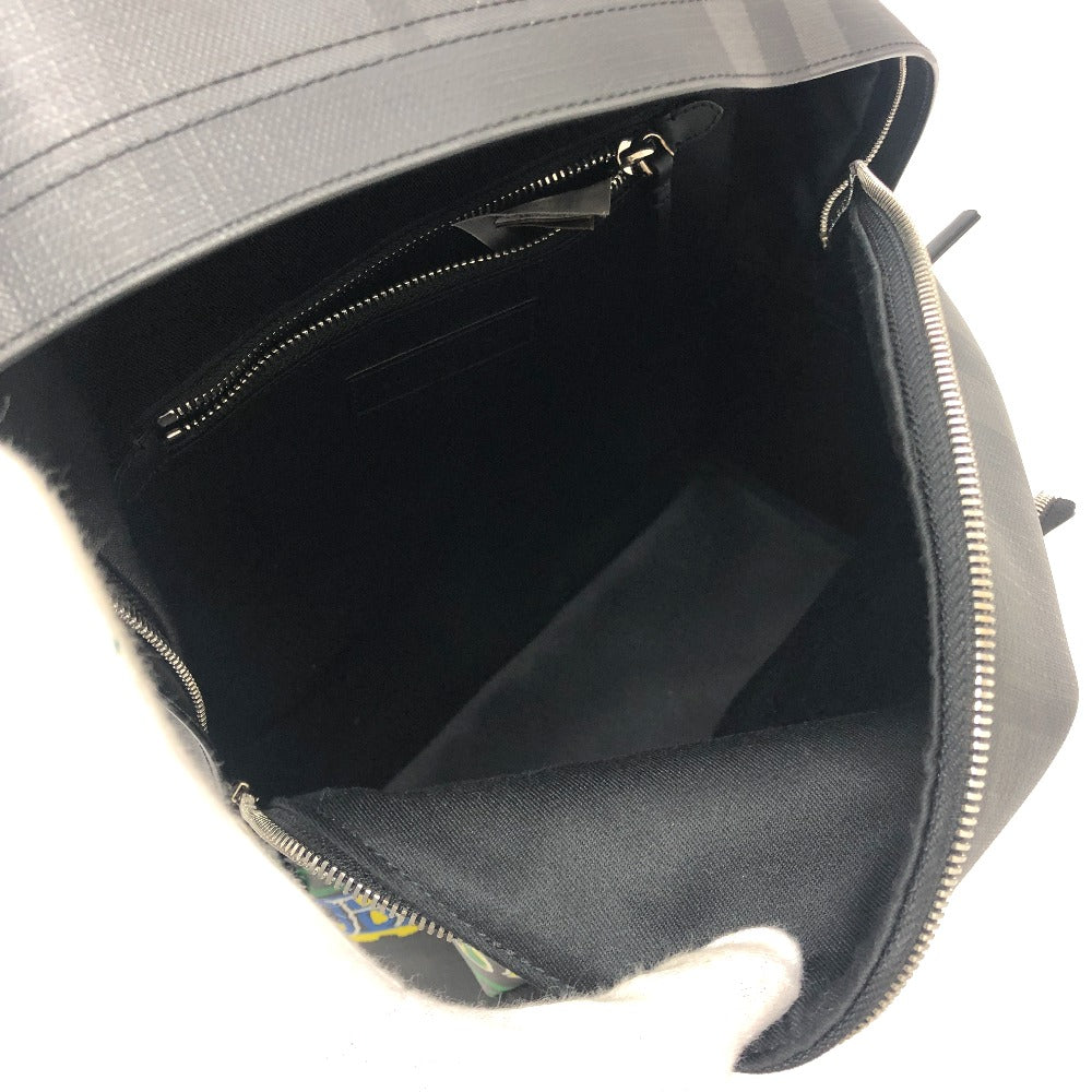 BURBERRY Backpack PVC gray graphic Women Used Authentic