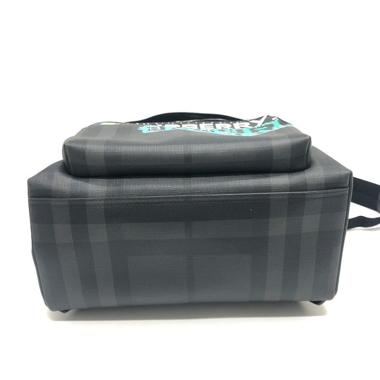 BURBERRY Backpack PVC gray graphic Women Used Authentic