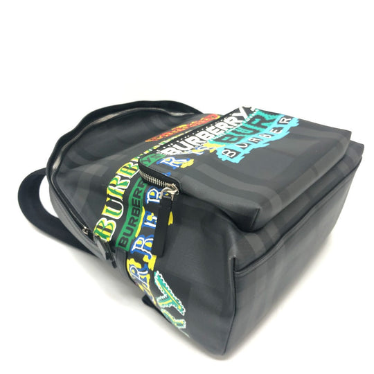 BURBERRY Backpack PVC gray graphic Women Used Authentic