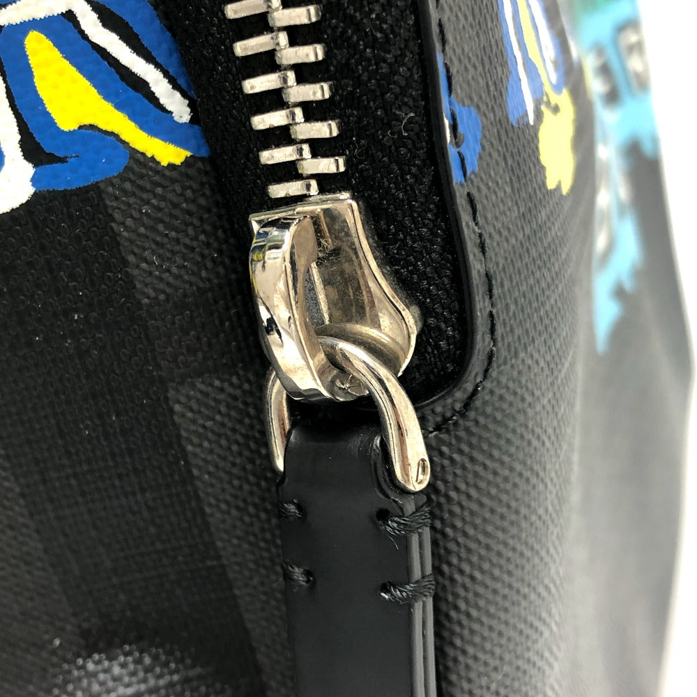 BURBERRY Backpack PVC gray graphic Women Used Authentic