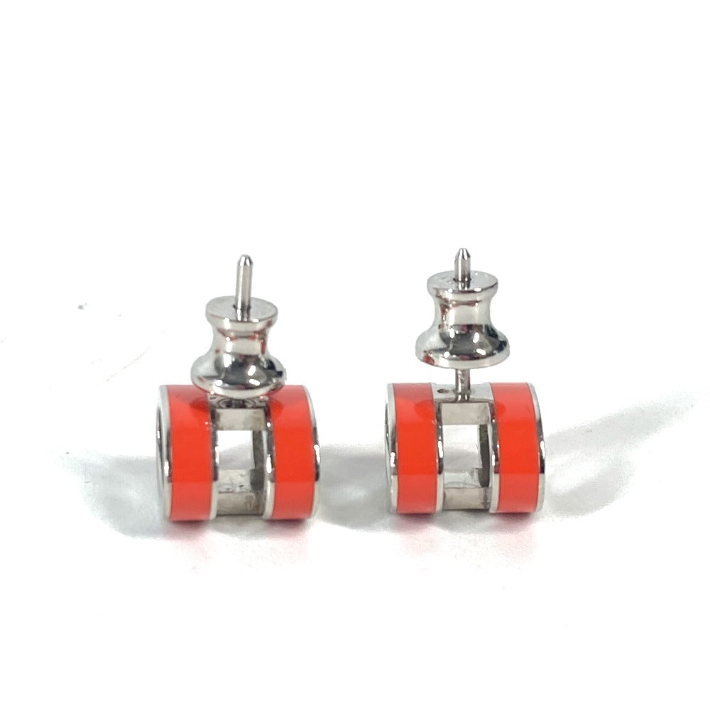 HERMES Pierce Gold Plated Orange H logo pop ash mini Women Used Authentic