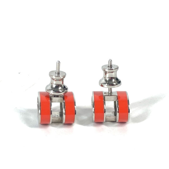 HERMES Pierce Gold Plated Orange H logo pop ash mini Women Used Authentic