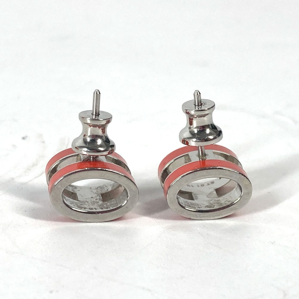 HERMES Pierce Gold Plated Orange H logo pop ash mini Women Used Authentic