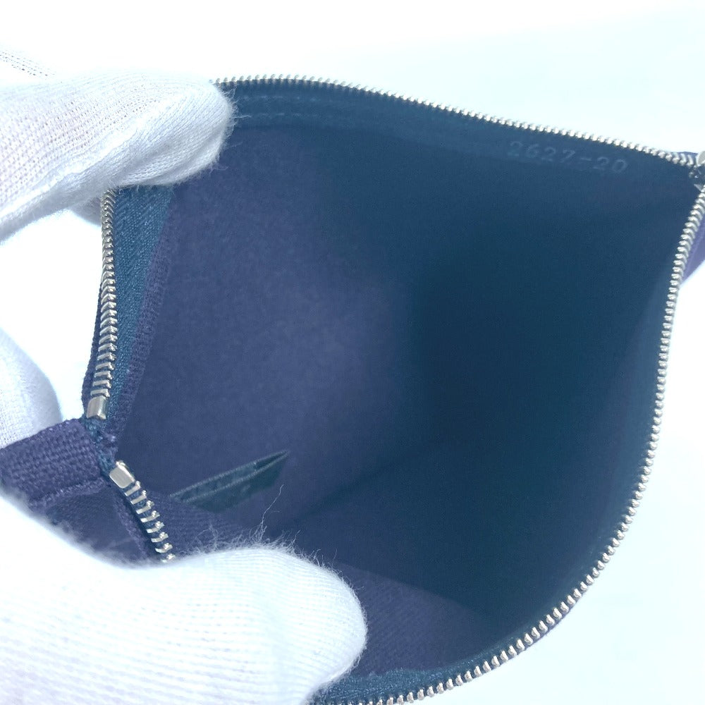 HERMES Pouch cotton Navy logo flat Yachting PM unisex(Unisex) Used Authentic