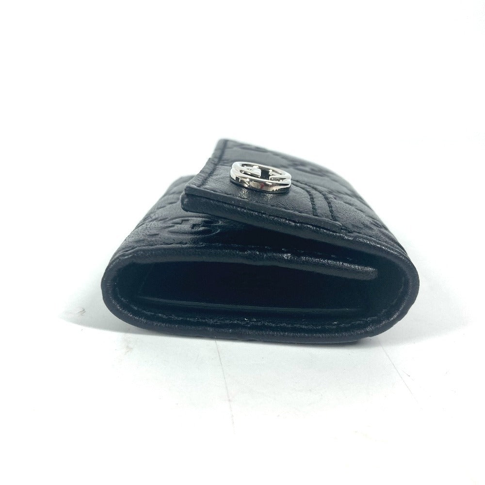 GUCCI Key case Key holder  181680 Sima leather black Guccisima GG 6-key set unisex(Unisex) Used Authentic
