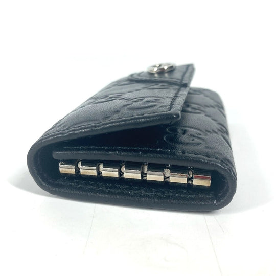 GUCCI Key case Key holder  181680 Sima leather black Guccisima GG 6-key set unisex(Unisex) Used Authentic