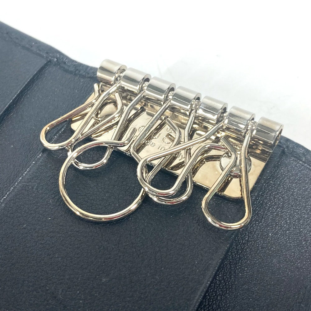 GUCCI Key case Key holder  181680 Sima leather black Guccisima GG 6-key set unisex(Unisex) Used Authentic